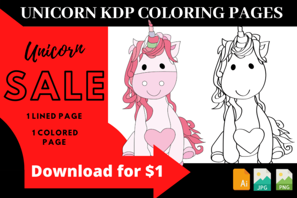 Download Unicorn KDP Coloring Pages for Girls - K Collection
