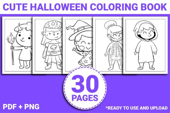Download CUTE HALLOWEEN COLORING BOOK for KIDS - K Collection