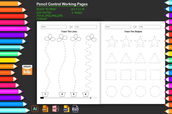 Download Pencil Control Worksheet for Kids - K Collection