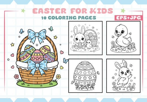 Download Easter Coloring Pages for Kids Vol 2 - K Collection