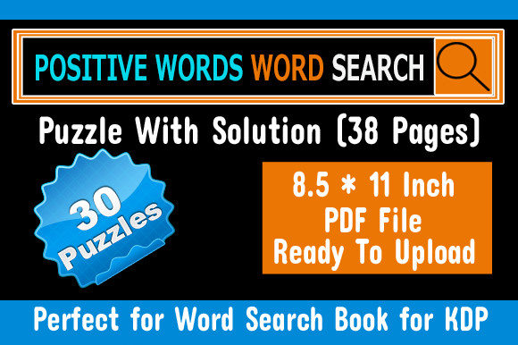 Download Positive Words Word Search Puzzle  KDP - K Collection