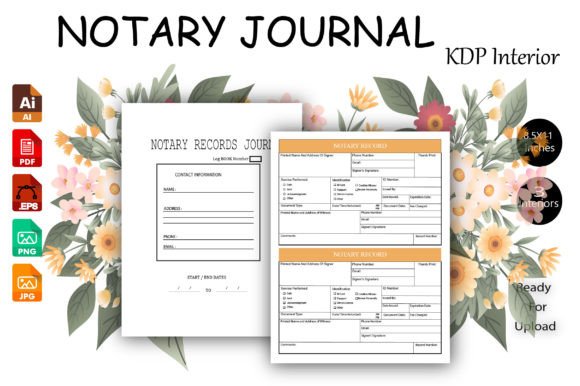 Download Notary Journal Print Templates KDP Inter - K Collection