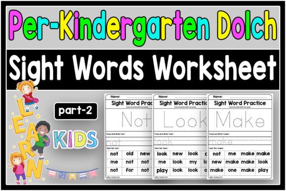 Download Dolch Sight Words Tracing Book Pre K V.2 - K Collection