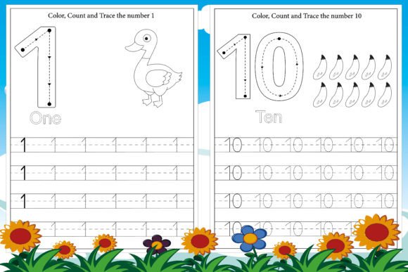 Download Number Tracing Preschool Math Worksheet - K Collection