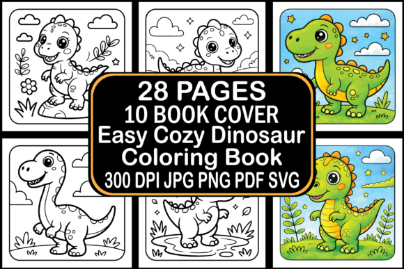 Download Easy Cozy Dinosaur Coloring Book - K Collection