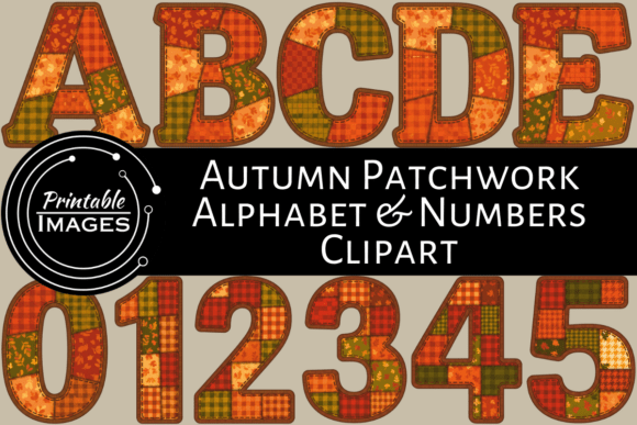 Download Autumn/Fall Patchwork Alphabet &amp; Numbers - K Collection