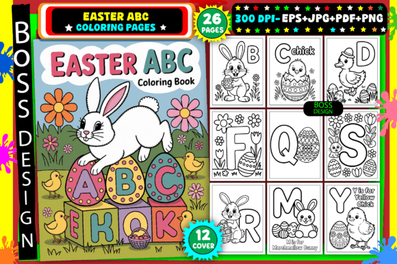 Download Easter ABC Coloring Pages for Kids - K Collection