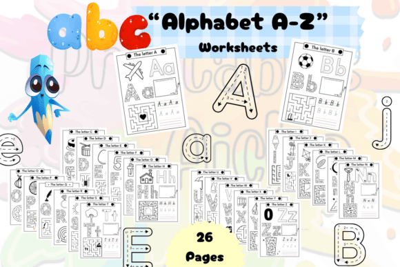 Download Alphabet a-Z Worksheets. - K Collection