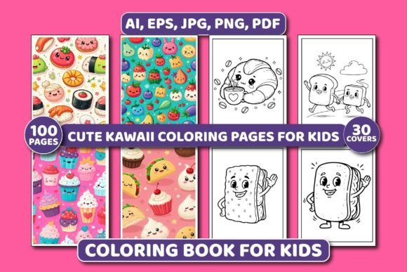 Download Cute Kawaii Food Coloring Pages for Kids - K Collection