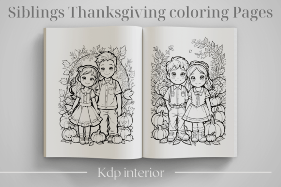 Download Siblings Thanksgiving Coloring Pages - K Collection