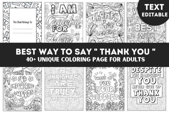 Download Gratitude Quotes Coloring Book Interior - K Collection