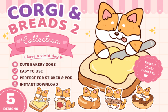 Download Cute Corgi Dog Kawaii Animal Bread - K Collection