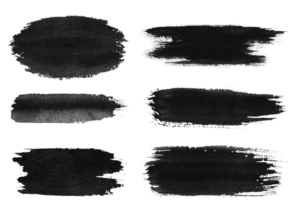 Download Watercolor Black Texture Clip Art - K Collection
