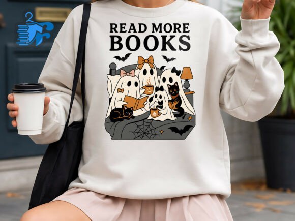 Download Halloween Book Lover Ghost SVG - K Collection