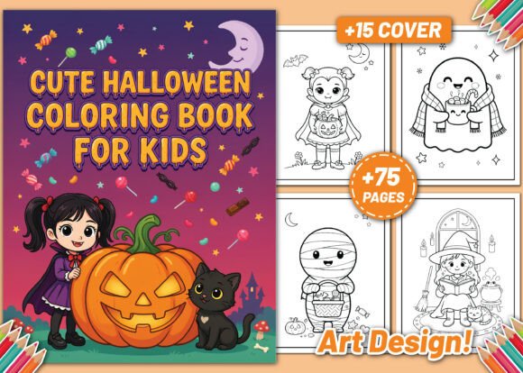Download Cute Halloween Coloring Book for Kids - K Collection
