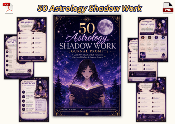 Download 50 Astrology Shadow Work Journal - K Collection