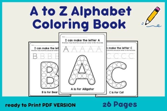 Download A to Z Alphabet Coloring Book - K Collection