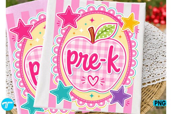 Download Striped Apple Pre-K Back to School Png - K Collection