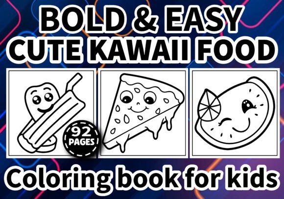 Download Cute Kawaii Food Coloring Pages for Kids - K Collection