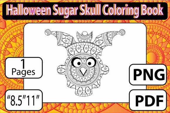 Download Halloween Sugar Skull Coloring Book - K Collection