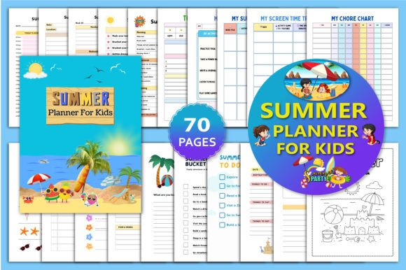 Download Summer Planner for Kids Canva - K Collection