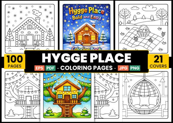 Download Hygge Place Bold and Easy Coloring Book - K Collection