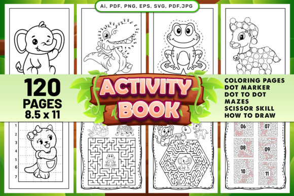 Download Cute Animals Activity Pages for Kids. - K Collection