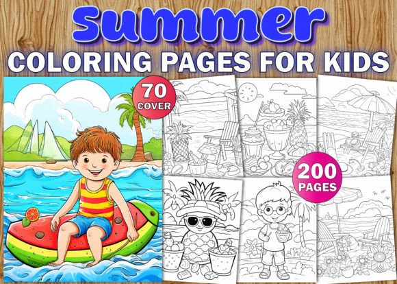Download Summer Coloring Pages for Kids - K Collection