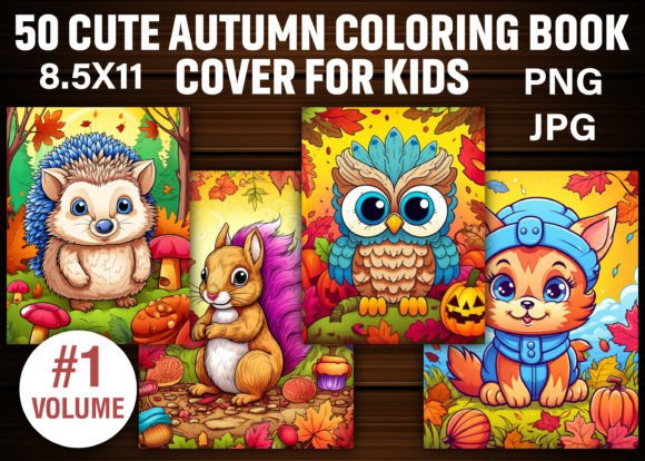 Download Cute Autumn Coloring Book Cover for Kids - K Collection