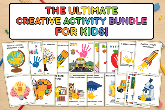 Download Mega Back to School Handprint Bundle - K Collection