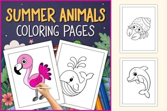 Download Summer Animal Coloring Pages for Kids - K Collection