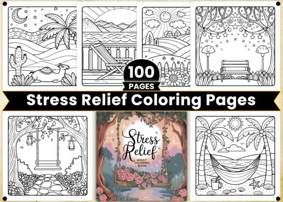 Download Stress Relief Adult Coloring Book Pages - K Collection