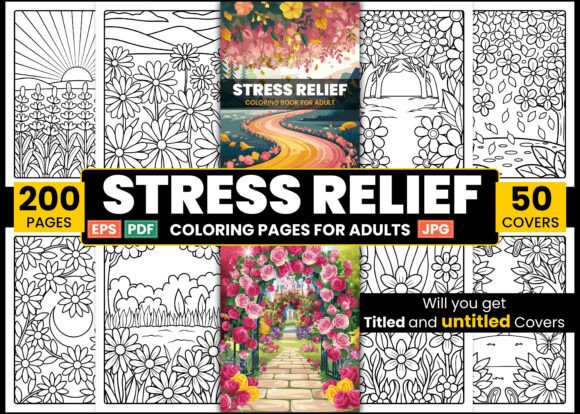 Download Stress Relief Coloring Book for Adult - K Collection