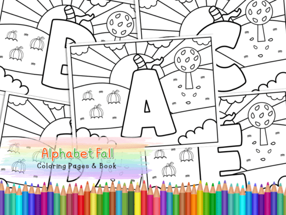 Download Alphabet Fall Coloring Book &amp; Pages - K Collection