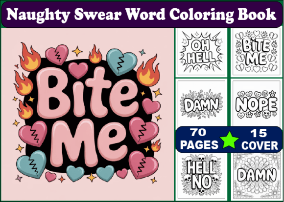 Download 70 Naughty Swear Word Coloring Book - K Collection