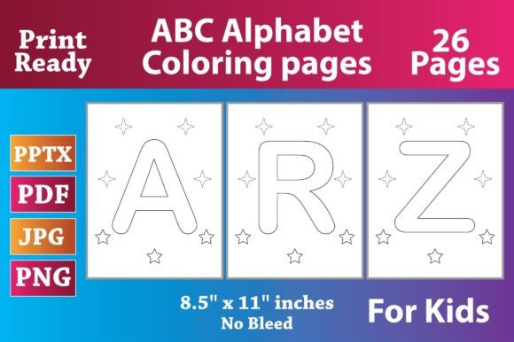 Download ABC Alphabet Coloring Pages, for Kids - K Collection