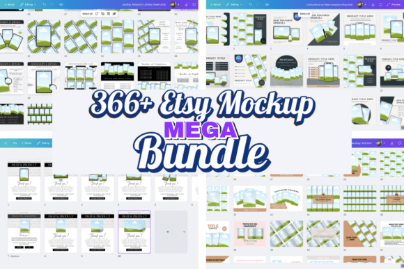 Download 300+ Canva Etsy Mockup Template Bundle - K Collection